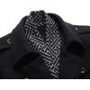 imageCHARTOU Mens Stylish Scarf Single Breasted Wool Walker Coat Thick Winter Jacket6 ColorsBlack