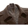 imageCHARTOU Mens Stylish Scarf Single Breasted Wool Walker Coat Thick Winter Jacket6 ColorsBrown