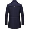 imageCHARTOU Mens Stylish Scarf Single Breasted Wool Walker Coat Thick Winter Jacket6 ColorsNavy Blue