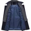 imageCHARTOU Mens Stylish Scarf Single Breasted Wool Walker Coat Thick Winter Jacket6 ColorsNavy Blue