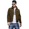 imageCHARTOU Mens Vintage ButtonFront Slim Fit Corduroy Denim JacketCoffee