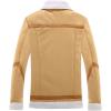 imageCHARTOU Mens Winter Spread Collar Sherpa Lined Suede Leather Trucker Jacket CoatsCamel