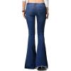 imageCHARTOU Womens Asymmetric Tassel Flared Slit Ripped Jeans Denim PantsNavy Blue