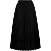 imageCHARTOU Womens Chic Elastic High Waisted A Line Leopard Print Pleated Shirring MidiLong SkirtBlack