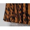 imageCHARTOU Womens Chic Elastic High Waisted A Line Leopard Print Pleated Shirring MidiLong SkirtBrown