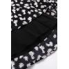 imageCHARTOU Womens Chic Elastic High Waisted A Line Leopard Print Pleated Shirring MidiLong SkirtDblack