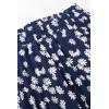 imageCHARTOU Womens Chic Elastic High Waisted A Line Leopard Print Pleated Shirring MidiLong SkirtDnavy
