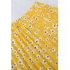 imageCHARTOU Womens Chic Elastic High Waisted A Line Leopard Print Pleated Shirring MidiLong SkirtDyellow