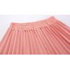 imageCHARTOU Womens Chic Elastic High Waisted A Line Leopard Print Pleated Shirring MidiLong SkirtPink