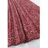 imageCHARTOU Womens Chic Elastic High Waisted A Line Leopard Print Pleated Shirring MidiLong SkirtWine Red