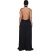 imageCHARTOU Womens Elegant Loose Fit Chiffon Halter Neck Backless Wide Leg JumpsuitBlack