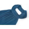 imageCHARTOU Womens Elegant Loose Fit Chiffon Halter Neck Backless Wide Leg JumpsuitDeep Cyan