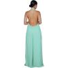imageCHARTOU Womens Elegant Loose Fit Chiffon Halter Neck Backless Wide Leg JumpsuitLight Blue