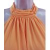 imageCHARTOU Womens Elegant Loose Fit Chiffon Halter Neck Backless Wide Leg JumpsuitOrange
