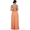 imageCHARTOU Womens Elegant Loose Fit Chiffon Halter Neck Backless Wide Leg JumpsuitOrange