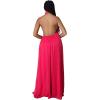 imageCHARTOU Womens Elegant Loose Fit Chiffon Halter Neck Backless Wide Leg JumpsuitRosy