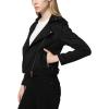 imageCHARTOU Womens Fall 2023 Fashion Faux Suede Leather Casual Moto Biker Jacket CoatsBlack