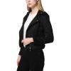 imageCHARTOU Womens Fall 2023 Fashion Faux Suede Leather Casual Moto Biker Jacket CoatsBlack