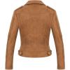 imageCHARTOU Womens Fall 2023 Fashion Faux Suede Leather Casual Moto Biker Jacket CoatsCoffee