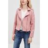 imageCHARTOU Womens Fall 2023 Fashion Faux Suede Leather Casual Moto Biker Jacket CoatsPink