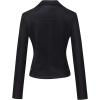 imageCHARTOU Womens Fall 2023 Fashion Faux Suede Leather Casual Moto Biker Jacket CoatsPocketblack