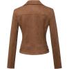 imageCHARTOU Womens Fall 2023 Fashion Faux Suede Leather Casual Moto Biker Jacket CoatsPocketcoffee