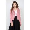 imageCHARTOU Womens Fall 2023 Fashion Faux Suede Leather Casual Moto Biker Jacket CoatsTasselpink