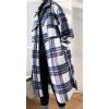 imageCHARTOU Womens Lightweight Spread Collar Wool Blend Plaid Midi Long Shacket Trench CoatBeige