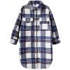 imageCHARTOU Womens Lightweight Spread Collar Wool Blend Plaid Midi Long Shacket Trench CoatBeige