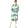 imageCHARTOU Womens Lightweight Spread Collar Wool Blend Plaid Midi Long Shacket Trench CoatGreen