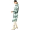 imageCHARTOU Womens Lightweight Spread Collar Wool Blend Plaid Midi Long Shacket Trench CoatGreen