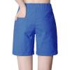 imageCHARTOU Womens Modest Loose ElasticWaisted Bermuda Drawstring Casual ShortsBlue