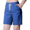 imageCHARTOU Womens Modest Loose ElasticWaisted Bermuda Drawstring Casual ShortsBlue