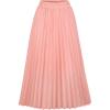 imageCHARTOU Womens Chic Elastic High Waisted A Line Leopard Print Pleated Shirring MidiLong SkirtPink