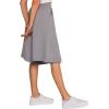 imageCHARTOU Womans Casual Loose Fit Stretched Waist Knee Length Wide Leg Culottes ShortsGrey