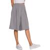imageCHARTOU Womans Casual Loose Fit Stretched Waist Knee Length Wide Leg Culottes ShortsGrey