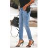 imageCHARTOU Womens Distressed Ripped Denim Jeans Cropped Capris PantsBlue
