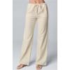 imageCHARTOU Womens Lightweight Drawstring Waist WideLeg Palazzo Yoga Beach PantsApricot