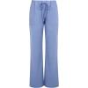 imageCHARTOU Womens Lightweight Drawstring Waist WideLeg Palazzo Yoga Beach PantsBlue