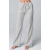 imageCHARTOU Womens Lightweight Drawstring Waist WideLeg Palazzo Yoga Beach PantsGrey
