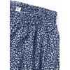 imageCHARTOU Womens Casual Contrast Polka Dot Chiffon Bohemia Swing Beach Midi ALine SkirtsBlue