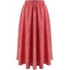 imageCHARTOU Womens Casual Contrast Polka Dot Chiffon Bohemia Swing Beach Midi ALine SkirtsDark Red