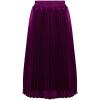 imageCHARTOU Womens Premium Metallic Shiny Shimmer Accordion Pleated Long Maxi SkirtPurpleknee Length