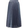 imageCHARTOU Womens Premium Metallic Shiny Shimmer Accordion Pleated Long Maxi SkirtSilverknee Length