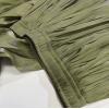 imageCHARTOU Womens Silky Lustrous Elastic Waist Pleated Accordion Midi Long SkirtsGreen