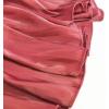 imageCHARTOU Womens Silky Lustrous Elastic Waist Pleated Accordion Midi Long SkirtsRed