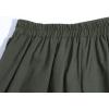 imageCHARTOU Womens Summer Linen Elastic Back Buttoned Swing Midi A Line SkirtArmy Green