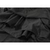 imageCHARTOU Womens Summer Linen Elastic Back Buttoned Swing Midi A Line SkirtBlack