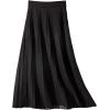 imageCHARTOU Womens Winter Reversible Stretchy Waist Knitted A Line Pleated Midi SkirtGrey