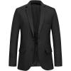 imageCHARTOU Mens Regular Fit 2 Button Tailored Business Blazer Lightweight Jacket Suit CoatBlack